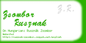 zsombor rusznak business card