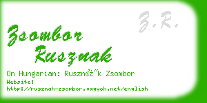 zsombor rusznak business card